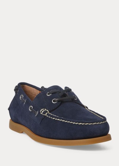 Zapatos De Barco Polo Ralph Lauren Hombre Azul Marino - Merton Suede - IGARZ9867